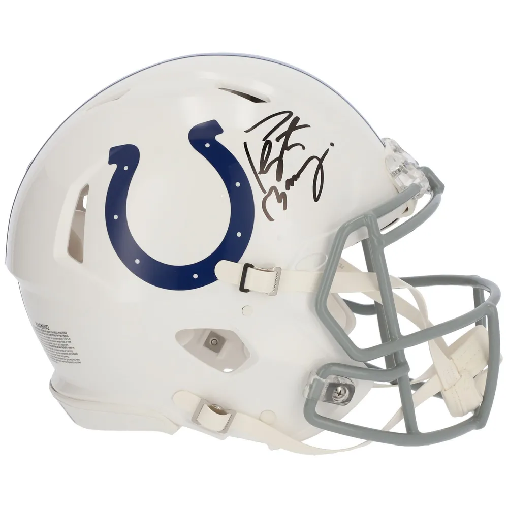 Lids Peyton Manning Indianapolis Colts Fanatics Authentic Autographed  Riddell Flat White Alternate Speed Authentic Helmet