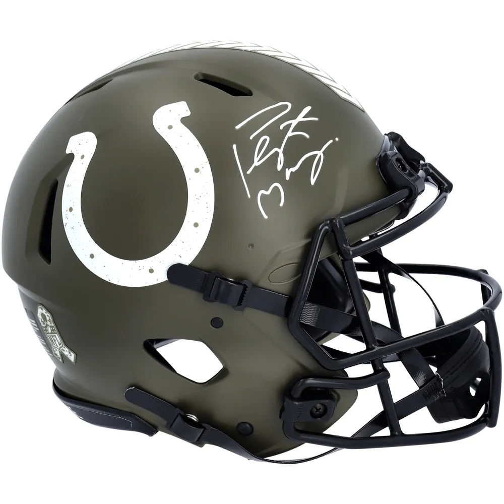 Lids Peyton Manning Indianapolis Colts Fanatics Authentic Autographed  Riddell 2022 Salute to Service Speed Authentic Helmet