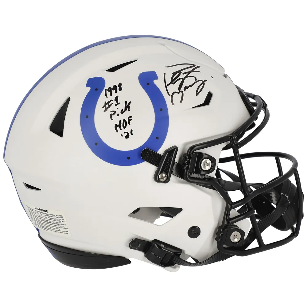 Peyton Manning Indianapolis Colts Autographed Riddell Speed Flex Authentic  Helmet with SB XLI MVP Inscription