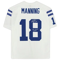 Peyton Manning Indianapolis Colts Autographed White Mitchell & Ness Replica Jersey with "SB XLI MVP" Inscription