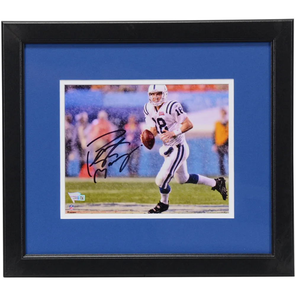 Lids Peyton Manning Indianapolis Colts Fanatics Authentic Framed Autographed  8' x 10' Super Bowl XLI Running in Rain Photograph