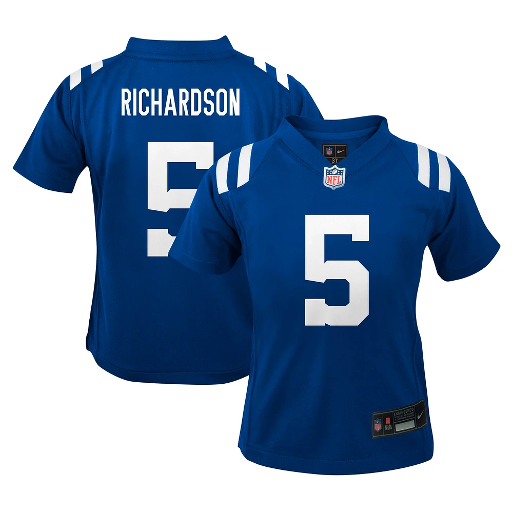 Maillot de jeu joueur Nike Anthony Richardson Royal Indianapolis Colts pour enfants d'âge préscolaire