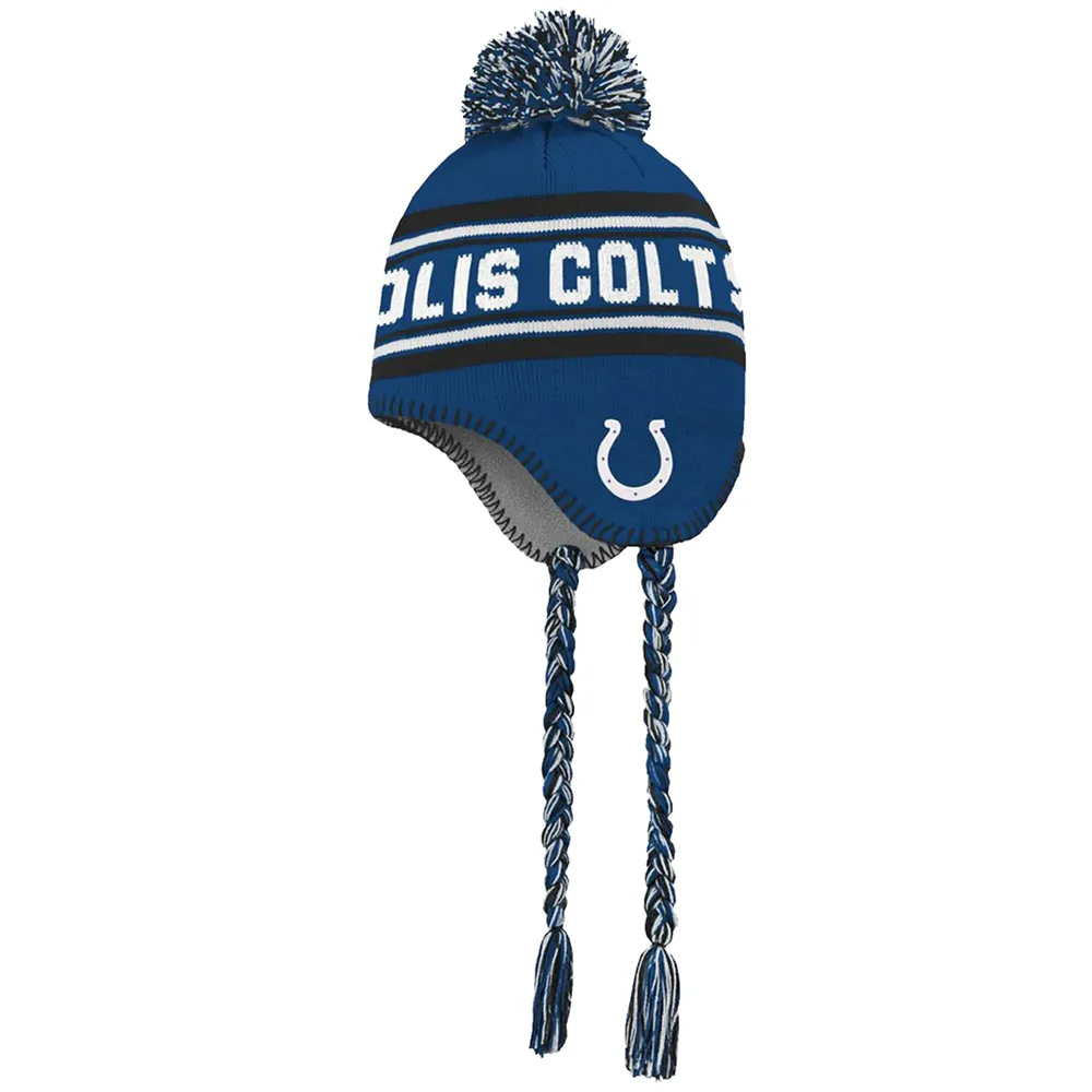 Women's Fanatics Branded Royal Indianapolis Colts Fundamentals Cuffed Knit Hat with Pom