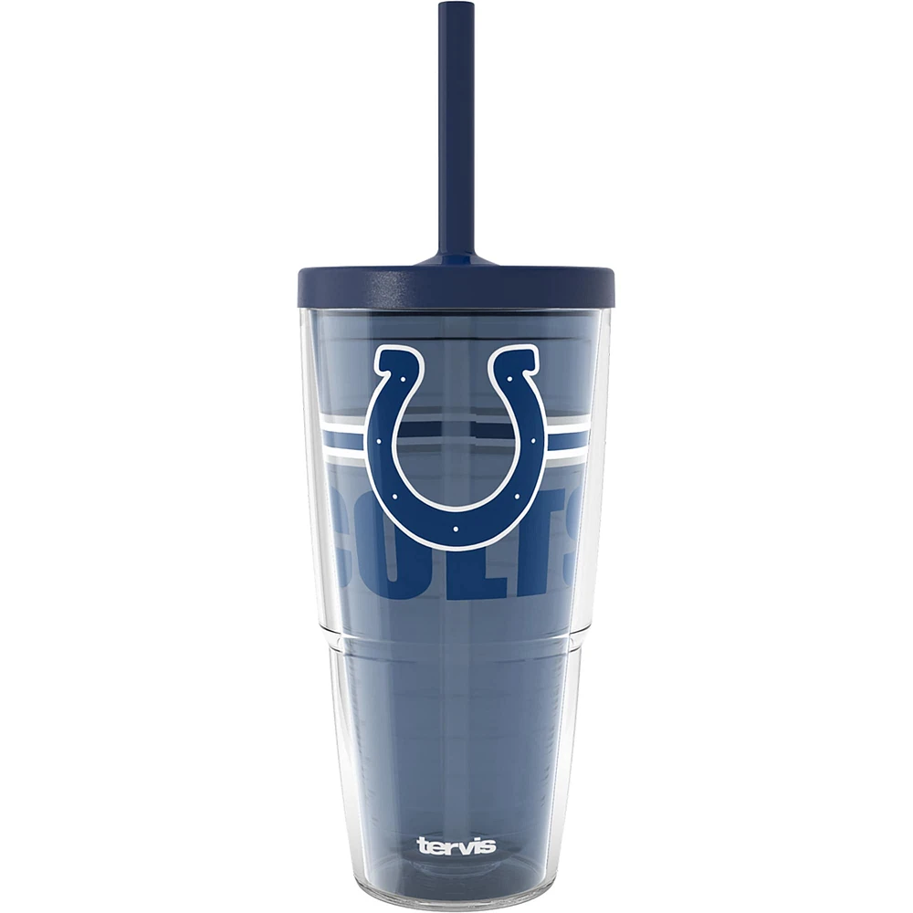 Gobelet classique Tervis Indianapolis Colts de 24 oz avec couvercle à paille Go the Distance