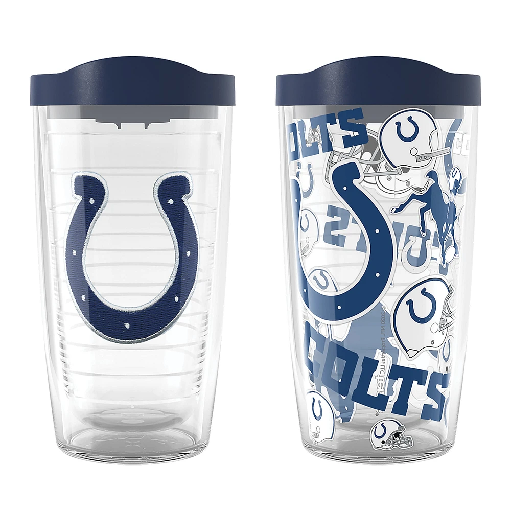 Tervis Indianapolis Colts paquet de deux 16oz. Ensemble de gobelets classiques Allover