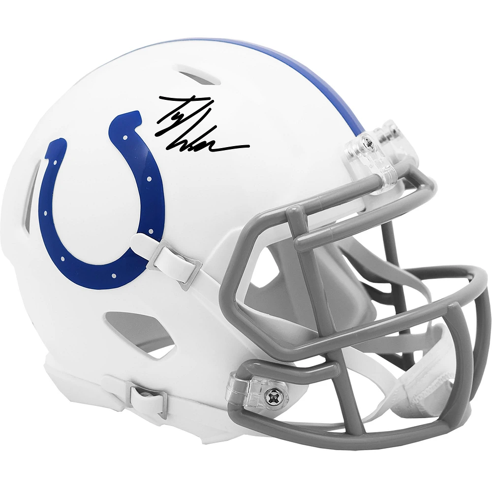 Tyler Warren Indianapolis Colts Autographed Riddell Speed Mini Helmet