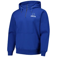 Sweat à capuche unisexe Dunbrooke Royal Indianapolis Colts Defender fermeture éclair quart de tour