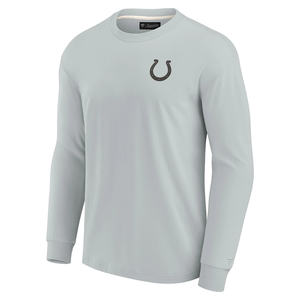 T-shirt unisexe Fanatics gris Indianapolis Colts Elements super doux à manches longues