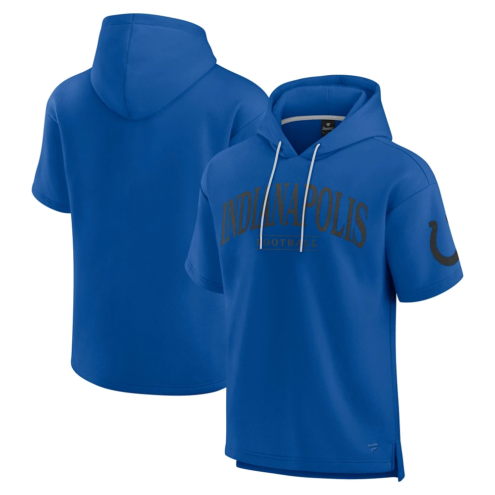 Sweat à capuche unisexe manches courtes Fanatics Royal Indianapolis Colts Elements Ready