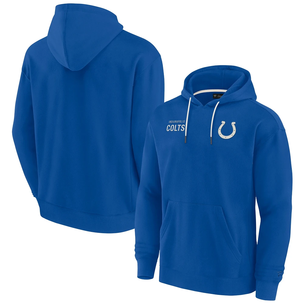 Unisex Fanatics Royal Indianapolis Colts Elements Super Soft Fleece Pullover Hoodie