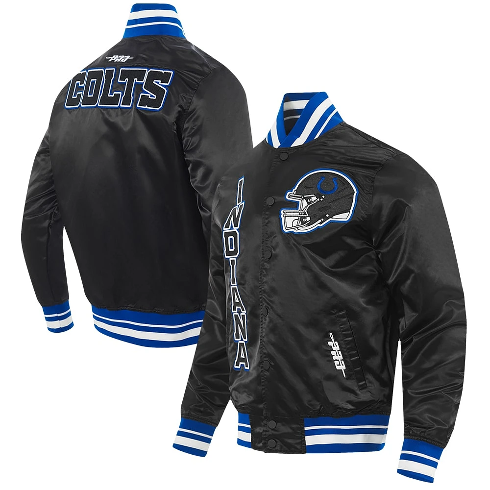 Blouson aviateur unisexe Pro Standard noir Indianapolis Colts Indiana Nights