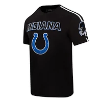 T-shirt unisexe Pro Standard noir à rayures sur les épaules Indianapolis Colts Indiana Nights