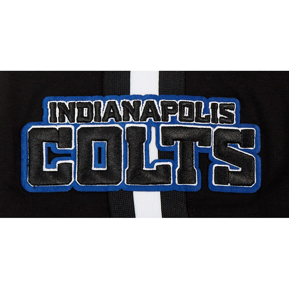 T-shirt unisexe Pro Standard noir à rayures sur les épaules Indianapolis Colts Indiana Nights