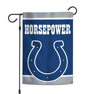 WinCraft Indianapolis Colts drapeau de jardin double face avec slogan de l'équipe 12 po x 18 po