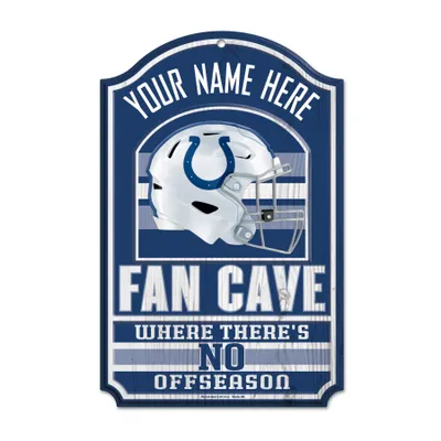 Indianapolis Colts WinCraft Personalized 11'' x 17'' Fan Cave Wood Sign