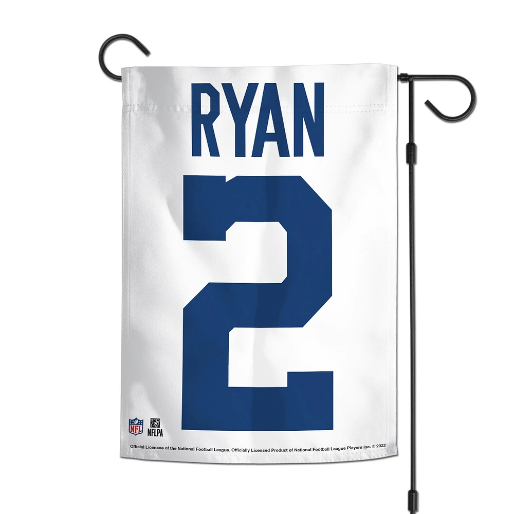 WinCraft Matt Ryan Indianapolis Colts Drapeau de jardin double face joueur 30,5 x 45,7 cm