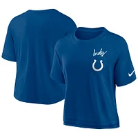 T-shirt Nike bleu Indianapolis Colts Performance Pocket pour femme