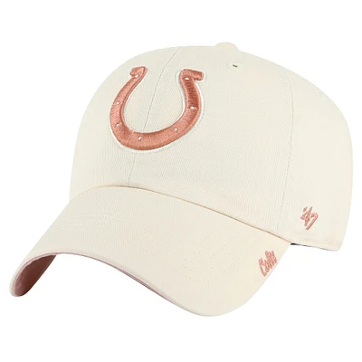 Women's '47  Natural Indianapolis Colts Ballpark Cheer Clean Up Adjustable Hat