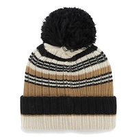 Bonnet en tricot à revers Barista '47 Natural Indianapolis Colts pour femmes avec pompon