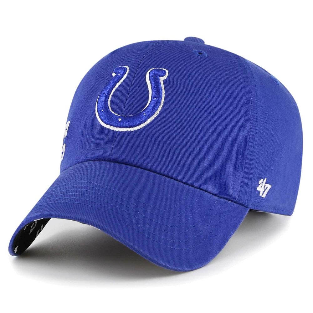 Casquette réglable Clean Up '47 Royal Indianapolis Colts Confetti Icon Clean Up pour femmes