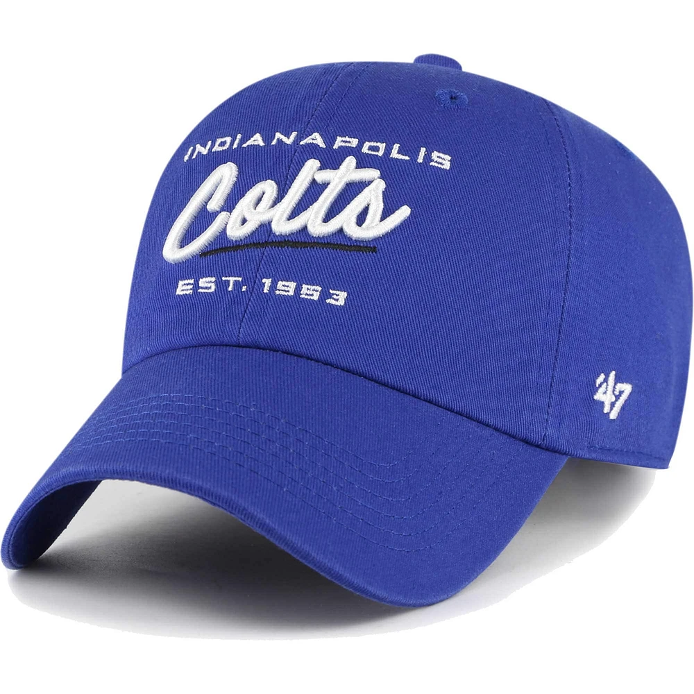 Casquette réglable '47 Royal Indianapolis Colts Sidney Clean Up pour femme