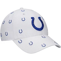 Women's '47 White Indianapolis Colts Confetti Clean Up Adjustable Hat