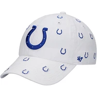 Women's '47 White Indianapolis Colts Confetti Clean Up Adjustable Hat