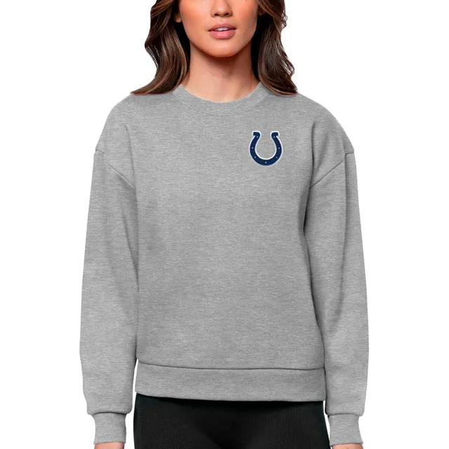 Men's Antigua White Indianapolis Colts Victory Pullover Hoodie