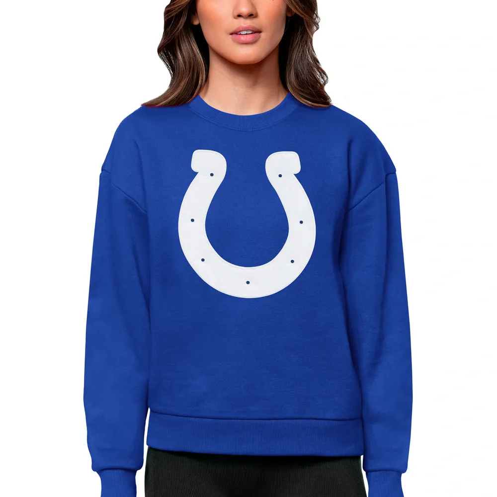 Men's Antigua Royal Indianapolis Colts Victory Pullover Hoodie