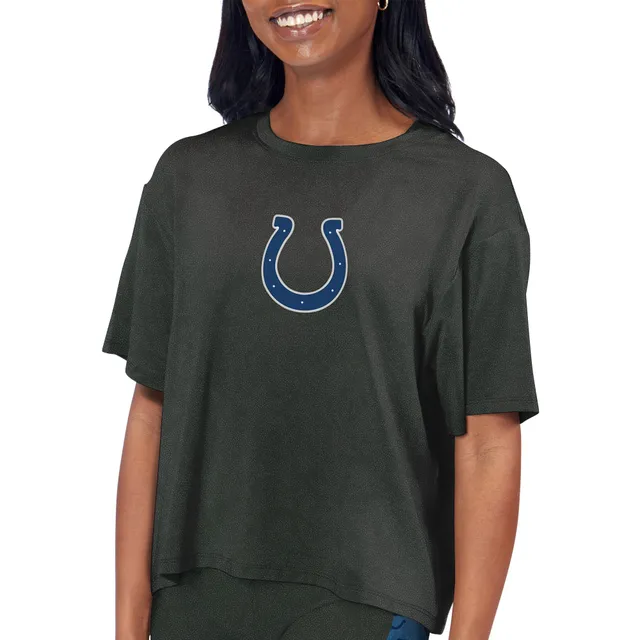 Lids Indianapolis Colts Certo Women's Cropped T-Shirt - Charcoal