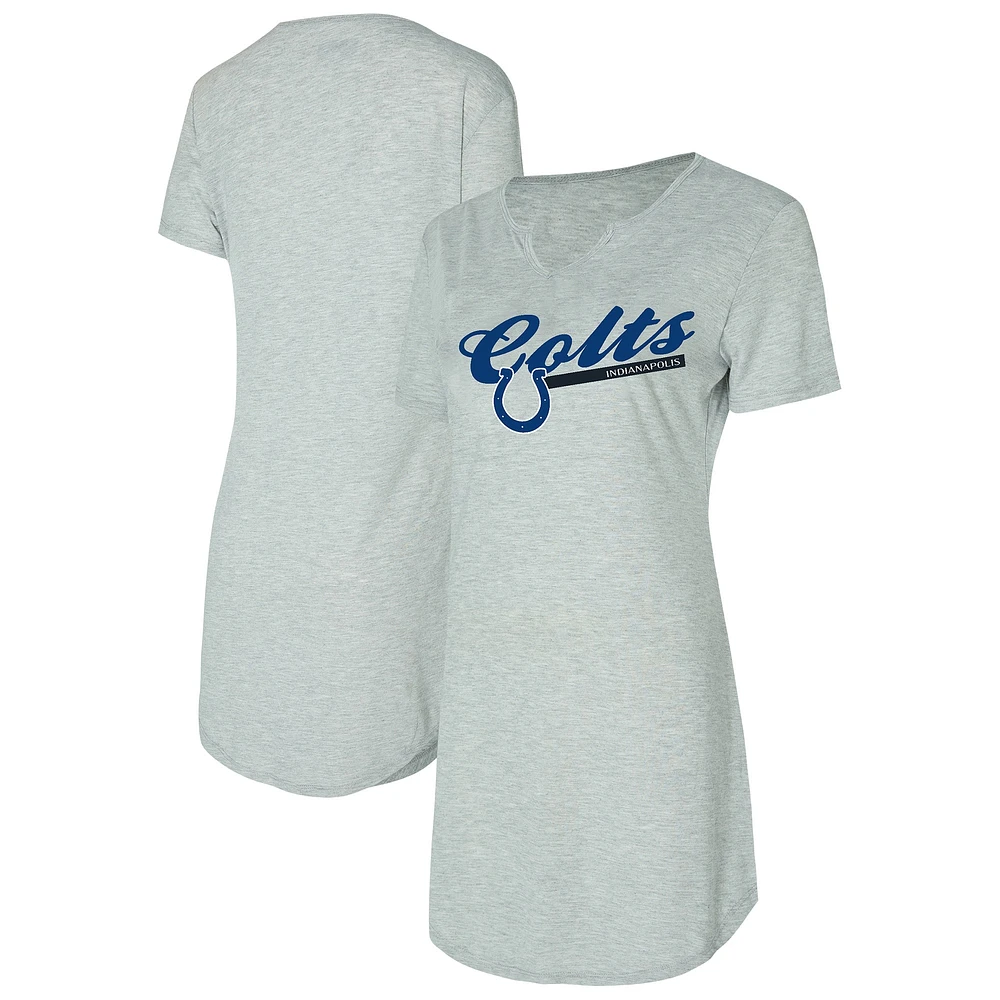 Chemise de nuit en tricot pour femme Concepts Sport Grey Indianapolis Colts Petition