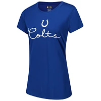 Ensemble de nuit pour femme Concepts Sport avec t-shirt et pantalon en flanelle Indianapolis Colts Vector