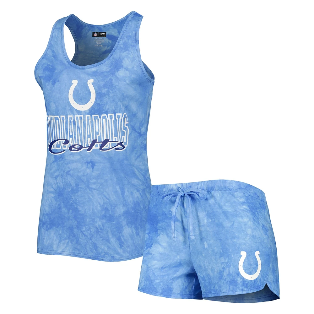 Concepts Sport Royal Indianapolis Colts Billboard Col rond Débardeur et short pour femme