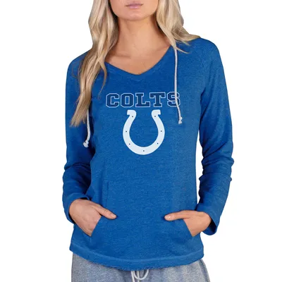 Indianapolis Colts Concepts Sport Women's Mainstream Hooded Long Sleeve V-Neck Top - Royal