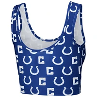 Women's Concepts Sport Royal Indianapolis Colts Record Allover Print Bralette