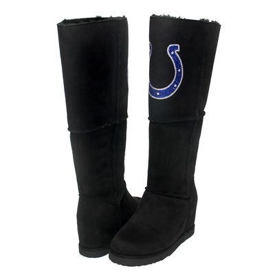 Women's Cuce Black Indianapolis Colts Suede Knee-High Boots