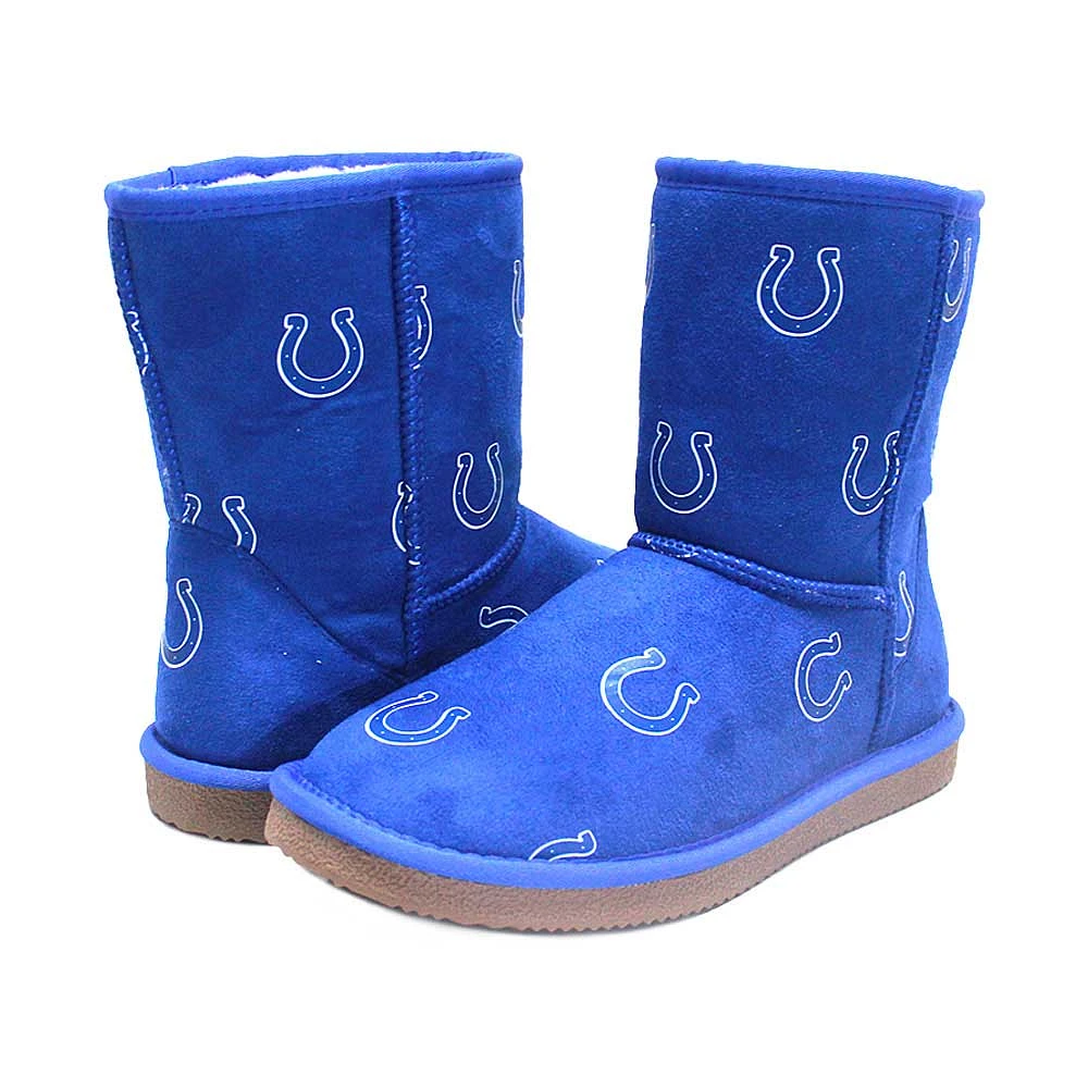 Bottes Cuce Royal Indianapolis Colts avec logo intégral pour femmes