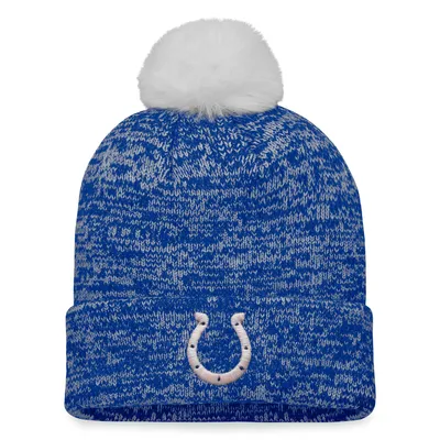 Indianapolis Colts Fanatics Branded Women's Iconic Cuffed Knit Hat with Pom - Royal