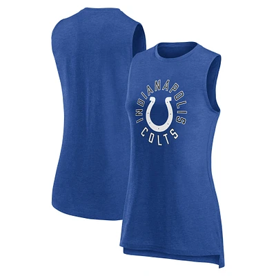 Débardeur Fanatics Heather Royal Indianapolis Colts What Goes Around pour femmes