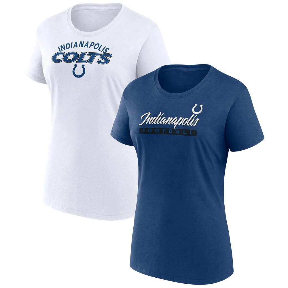 Pack combiné de t-shirts à risque Fanatics Indianapolis Colts pour femmes