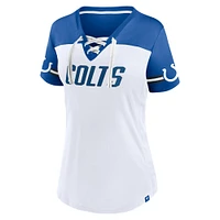 Fanatics pour femmes Jonathan Taylor Blanc Indianapolis Colts Athena Nom et numéro Haut à col en V