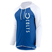 Women's Fanatics Royal/White Indianapolis Colts Forever Fan Full-Zip Hoodie