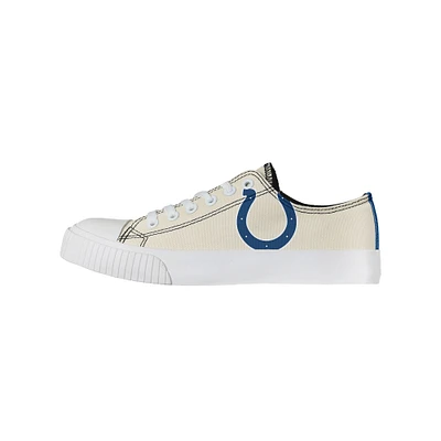 Chaussures en toile FOCO Indianapolis Colts basses pour femmes, crème