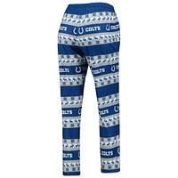 FOCO Royal Indianapolis Colts Holiday Ugly Ensemble de pyjama pour femme