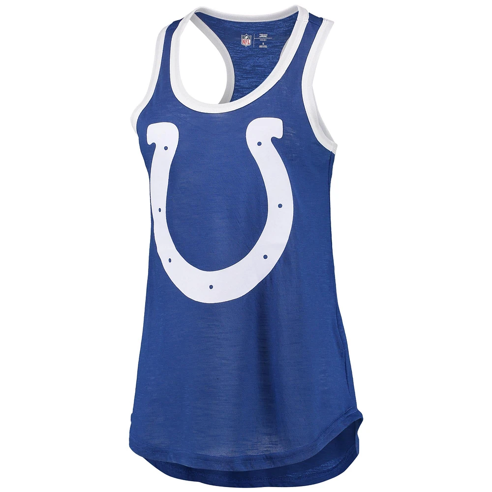 Women's G-III 4Her by Carl Banks Heather Royal Indianapolis Colts Tater Tank Top