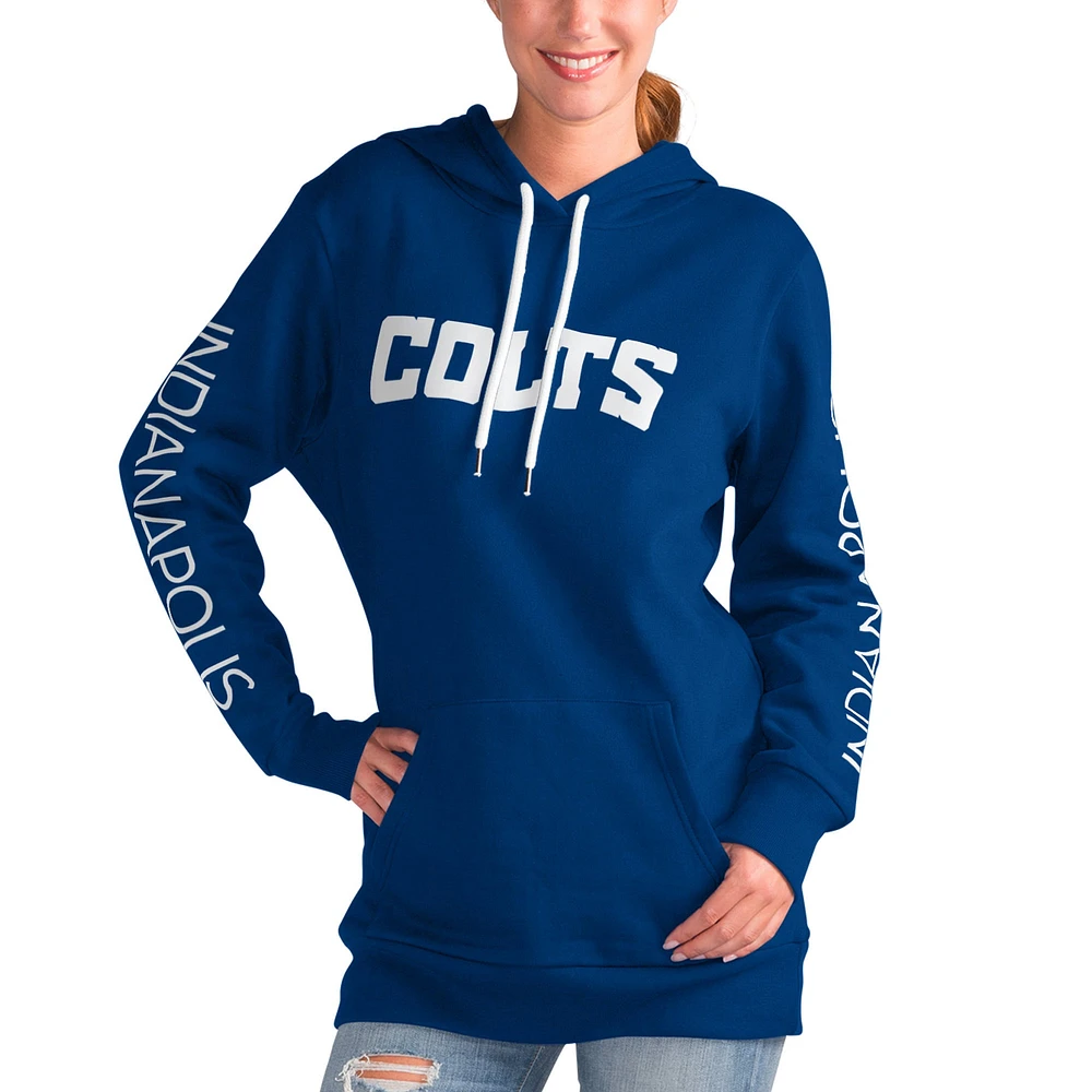 Sweat à capuche pour femme G-III 4Her by Carl Banks Royal Indianapolis Colts Extra Inning