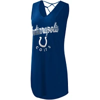 Women's G-III 4Her by Carl Banks Royal Indianapolis Colts Game Time Swim V-Neck Cover-Up Dress