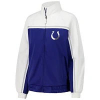 Veste de survêtement d'après-match entièrement zippée G-III 4Her par Carl Banks Royal Indianapolis Colts pour femme