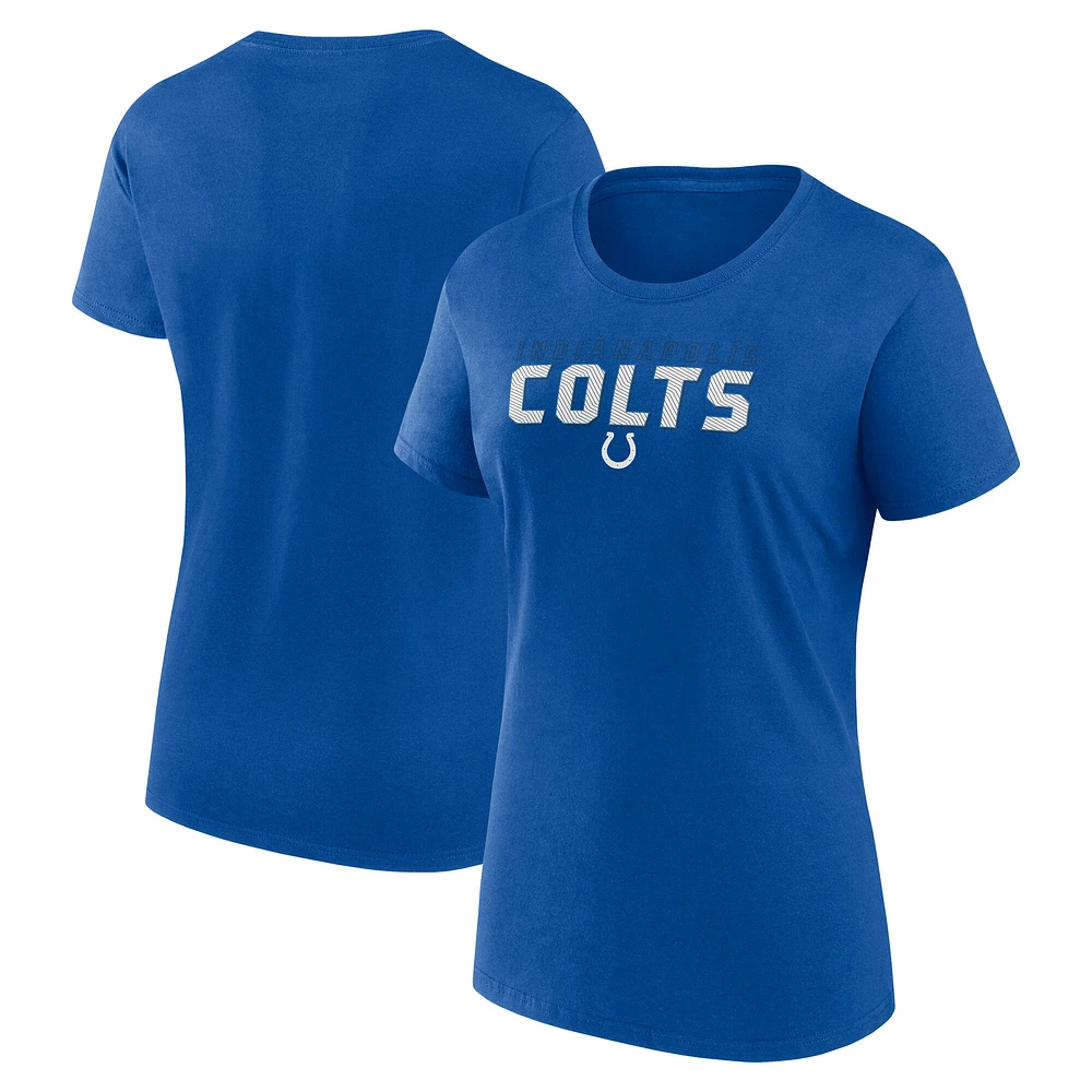 T-shirt Lean Athletic Royal Indianapolis Colts pour femme avec logo