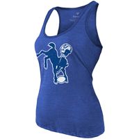 Women's Majestic Threads Quenton Nelson Heathered Royal Indianapolis Colts Name & Number Tri-Blend Tank Top